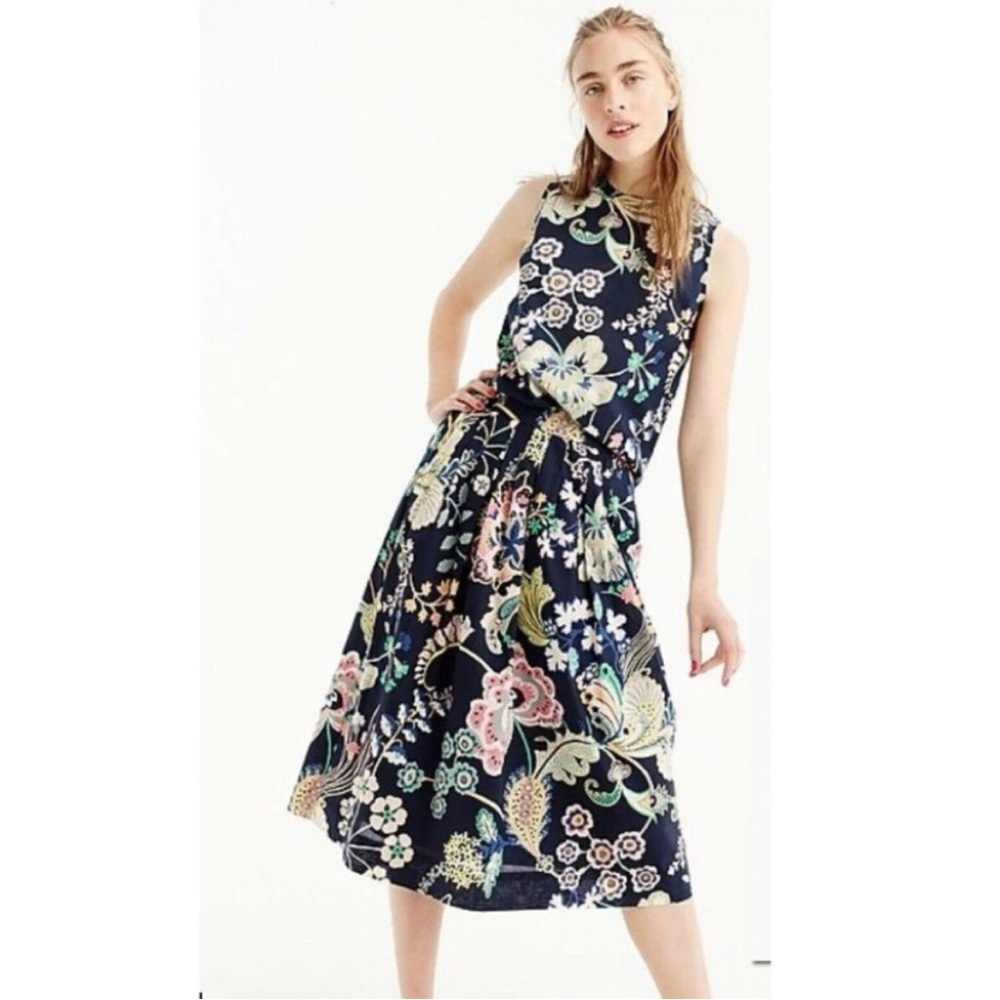 NWOT J. Crew floral cotton skirt, size 14